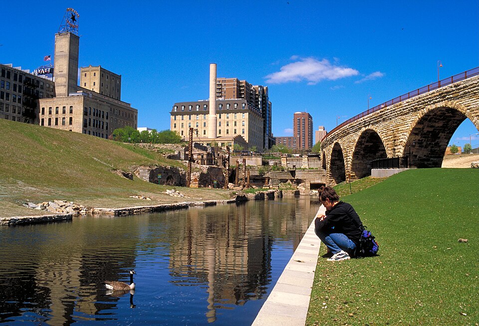 Mill District Minneapolis Mississippi River Stone Arch Bridge